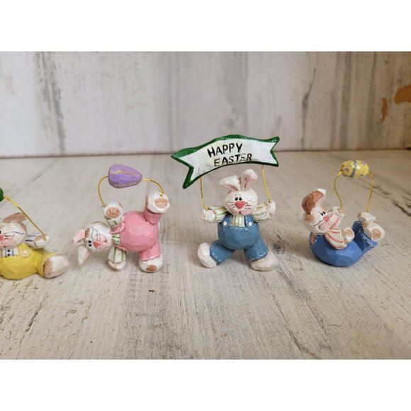 Eddie Walker tumbling Easter bunny egg happy spring figure set decor - Picture 4 of 9